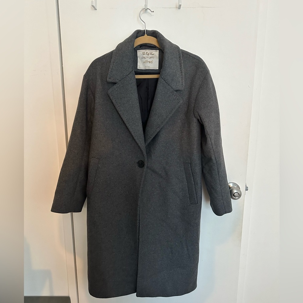 Aritzia “The Only Coat” in Charcoal